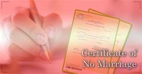 tempo cenomar|CENOMAR (Certificate of No Marriage) .